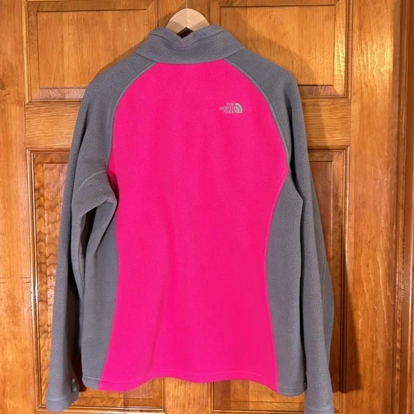 North face Women’s Pink /Gray Denali Zip Fleece Size XL GUC - Picture 6 of 7